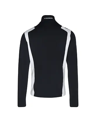 J.LINDEBERG | Zipshirt intimo da uomo Lukas Quarter Zip Mid Layer | dunkelblau